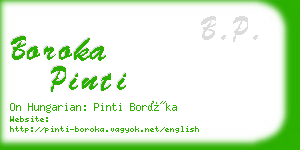 boroka pinti business card